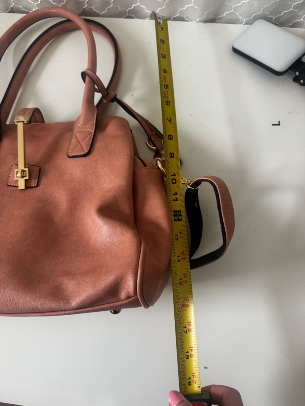 Mellow World Jasmine Convertible Satchel Pink Vegan Leather - Picture 12 of 15